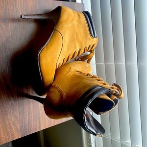 Camel color 4 inch ankle boots